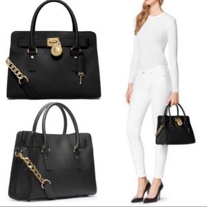 ✨Michael Kors Hamilton Black Medium Tote Bag